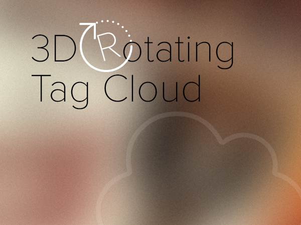 3D Rotating Tag Cloud